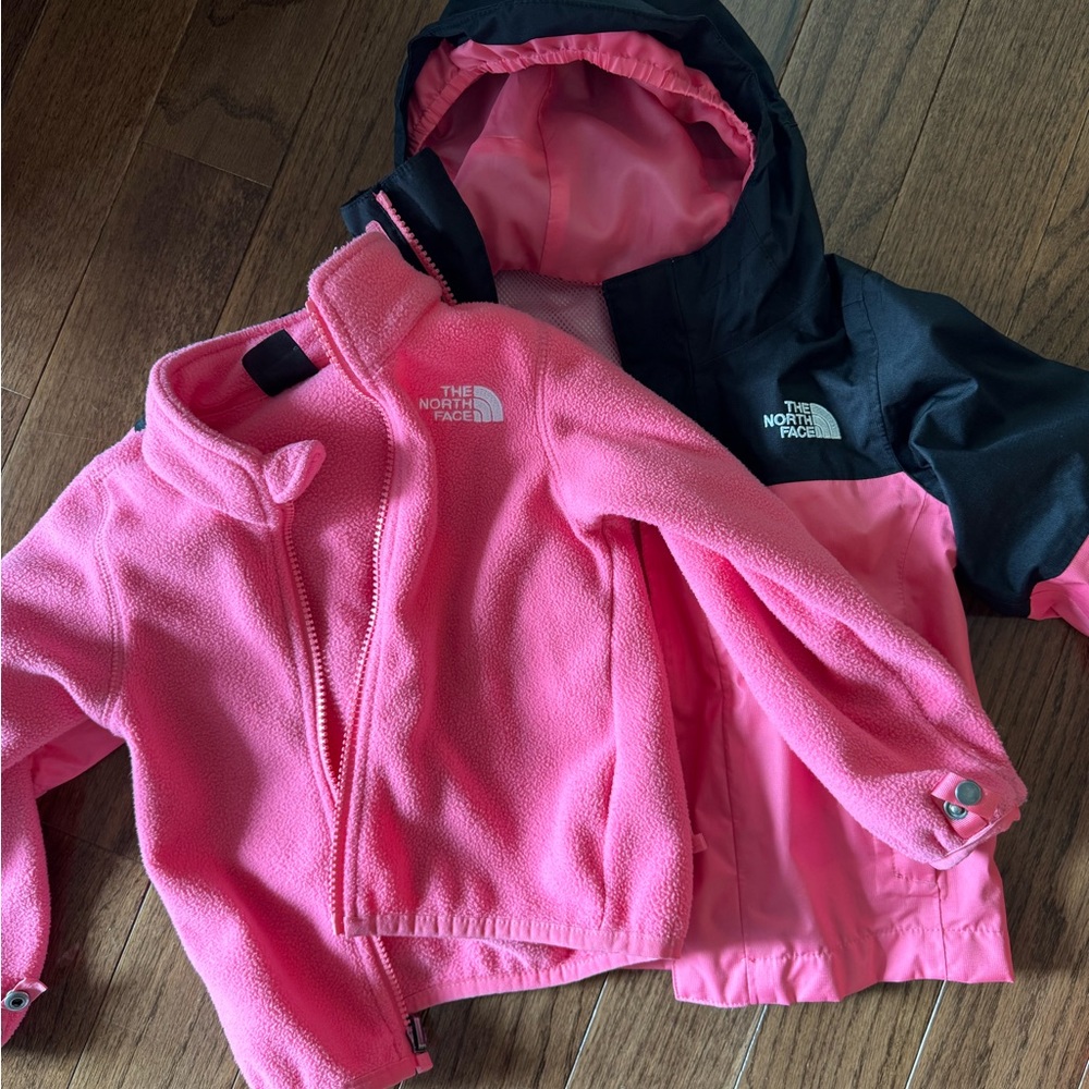 The North Face fleece insert winter coat 2t